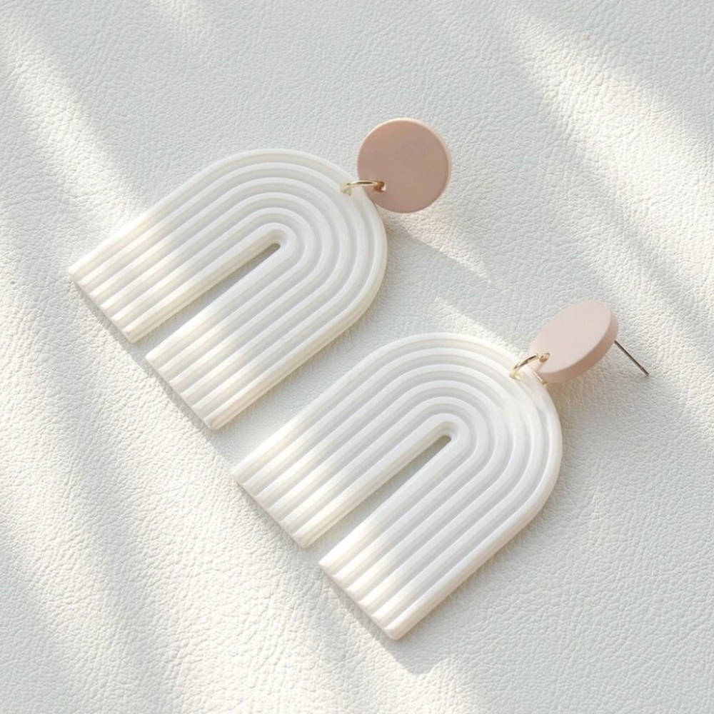✨ FREE Rainbow Modern Boho Geo Hipster Hippie Art Deco Farm Peasant Earrings